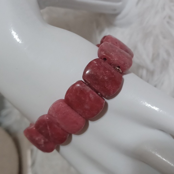 Jay King Mine Finds Rhodonite Stretch Bracelet NEW - Picture 2 of 7